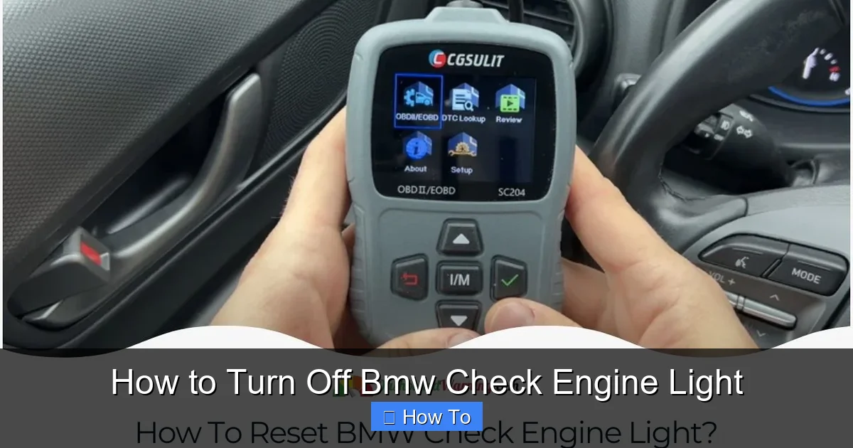 How to Turn Off Bmw Check Engine Light