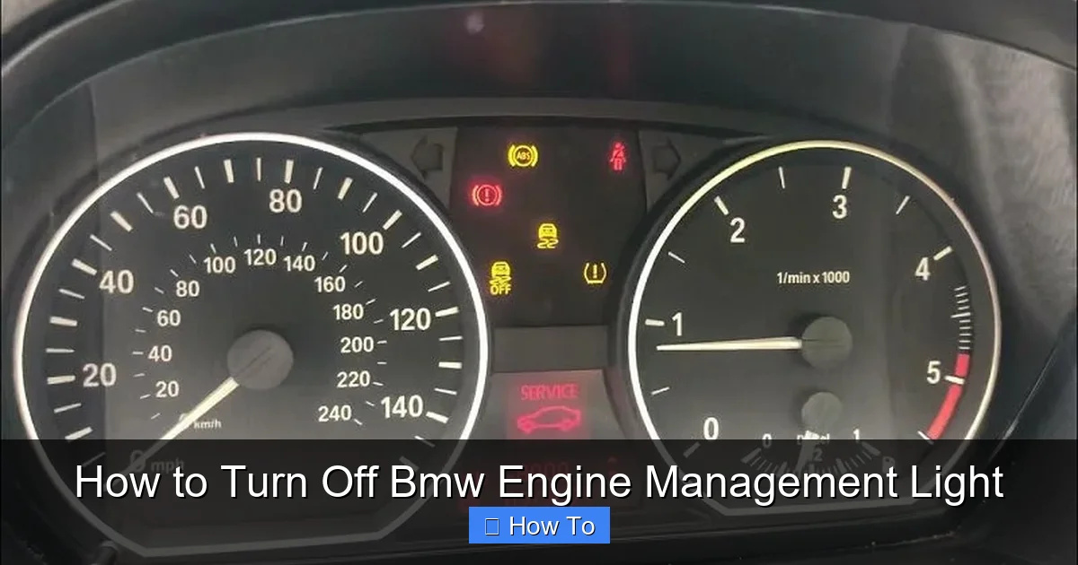 How to Turn Off Bmw Engine Management Light