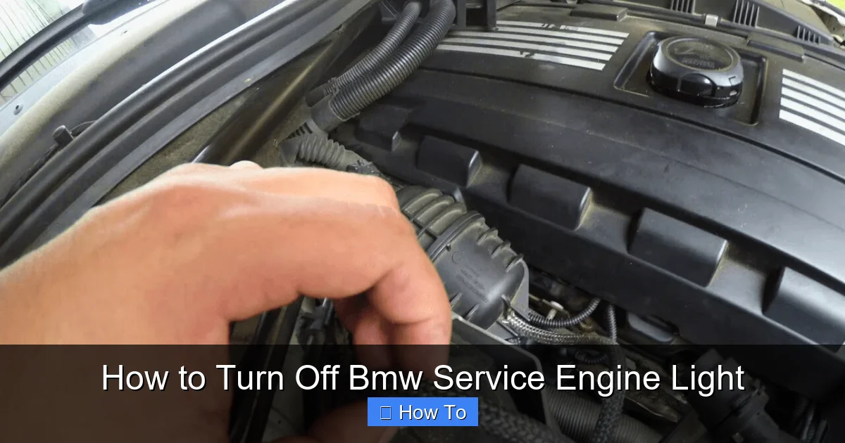 How to Turn Off Bmw Service Engine Light