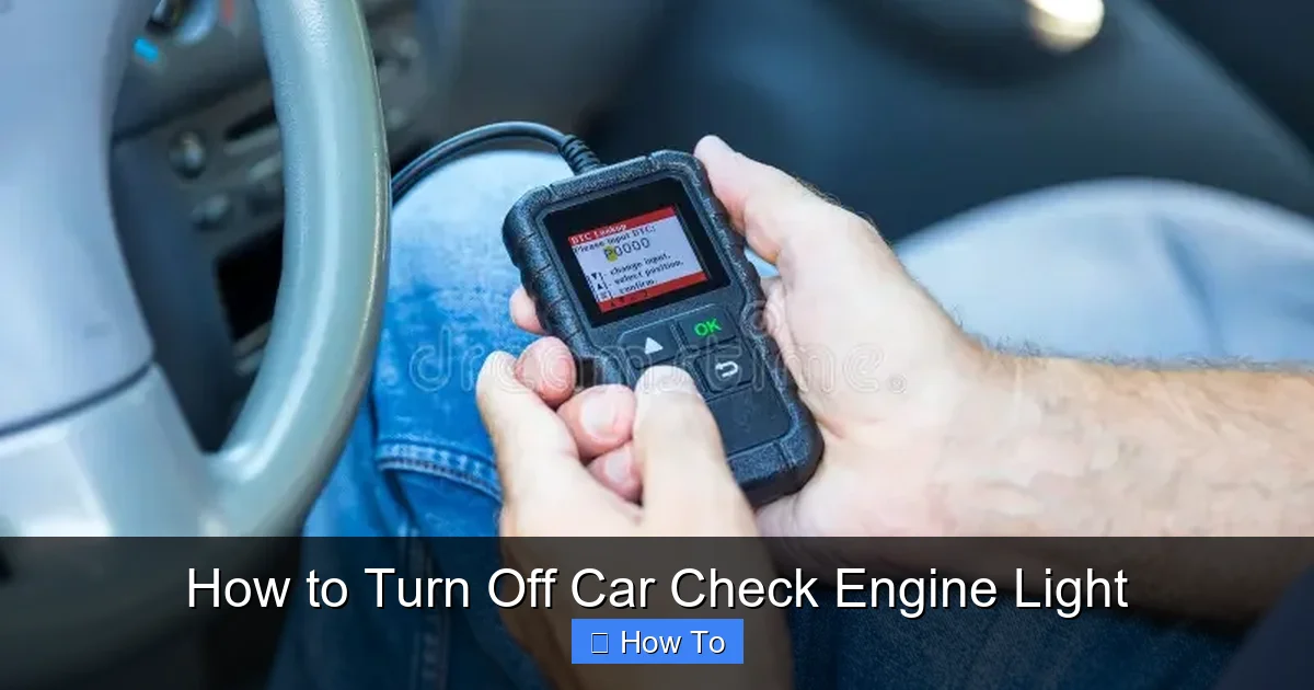 How to Turn Off Car Check Engine Light