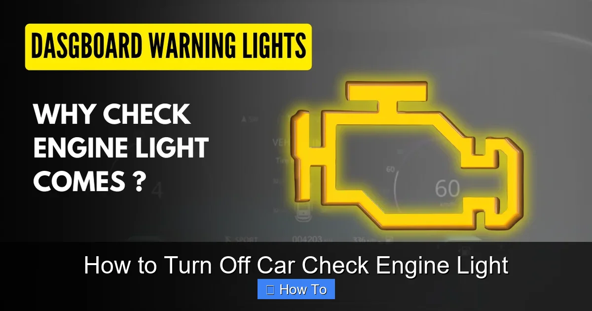 How to Turn Off Car Check Engine Light