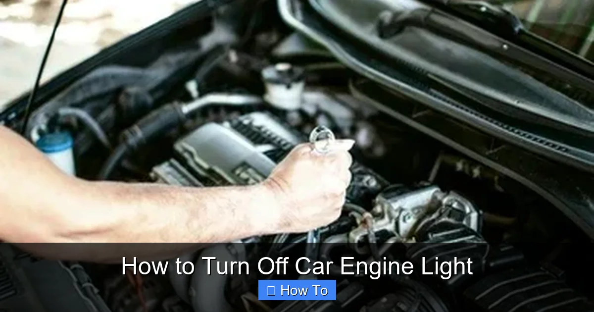 How to Turn Off Car Engine Light