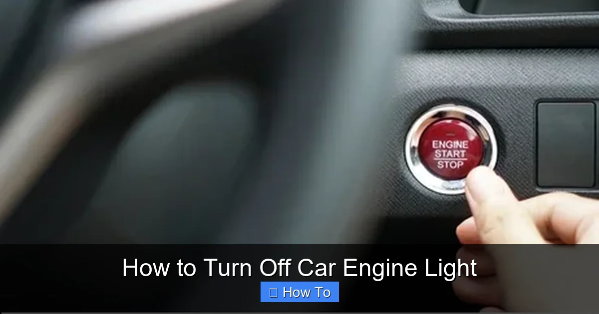 How to Turn Off Car Engine Light