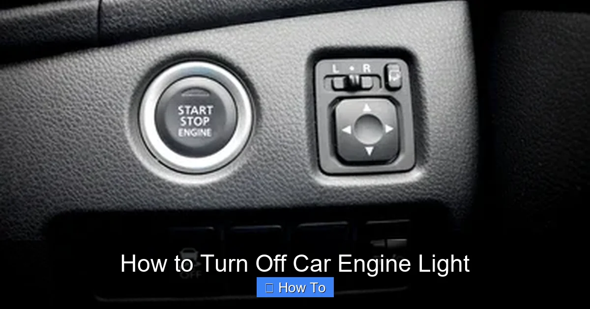 How to Turn Off Car Engine Light