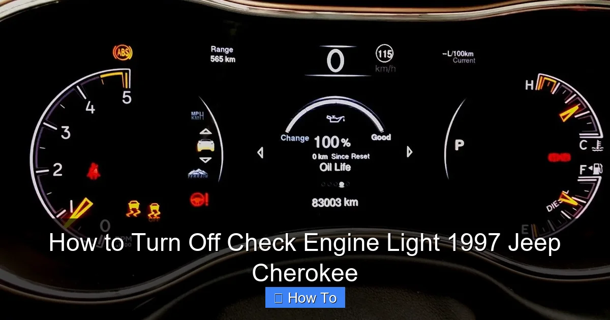 How to Turn Off Check Engine Light 1997 Jeep Cherokee