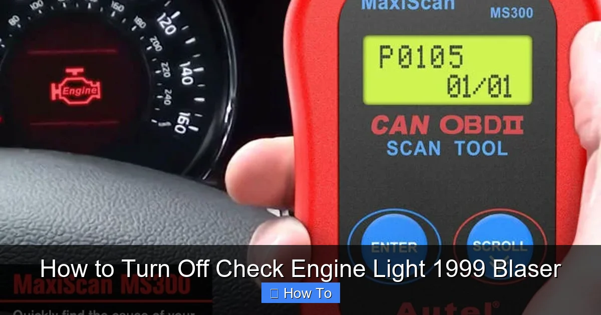 How to Turn Off Check Engine Light 1999 Blaser