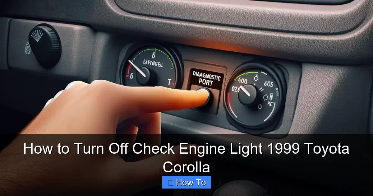How to Turn Off Check Engine Light 1999 Toyota Corolla