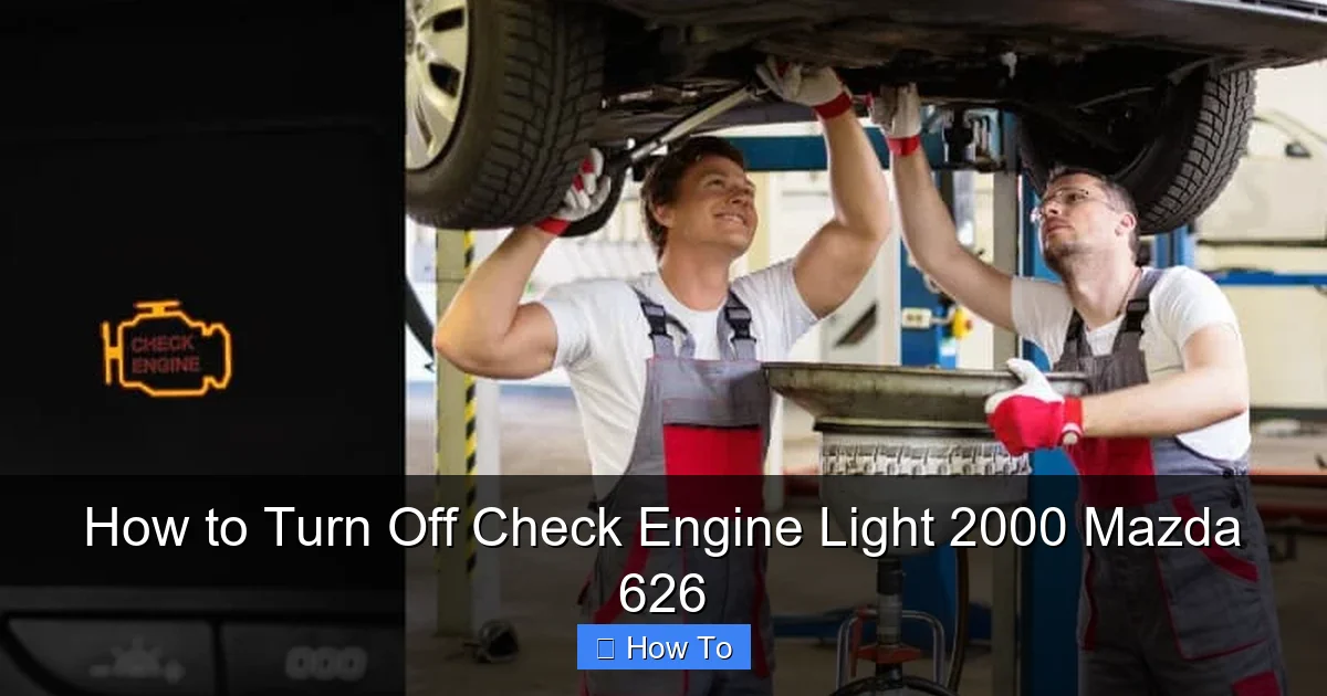 How to Turn Off Check Engine Light 2000 Mazda 626