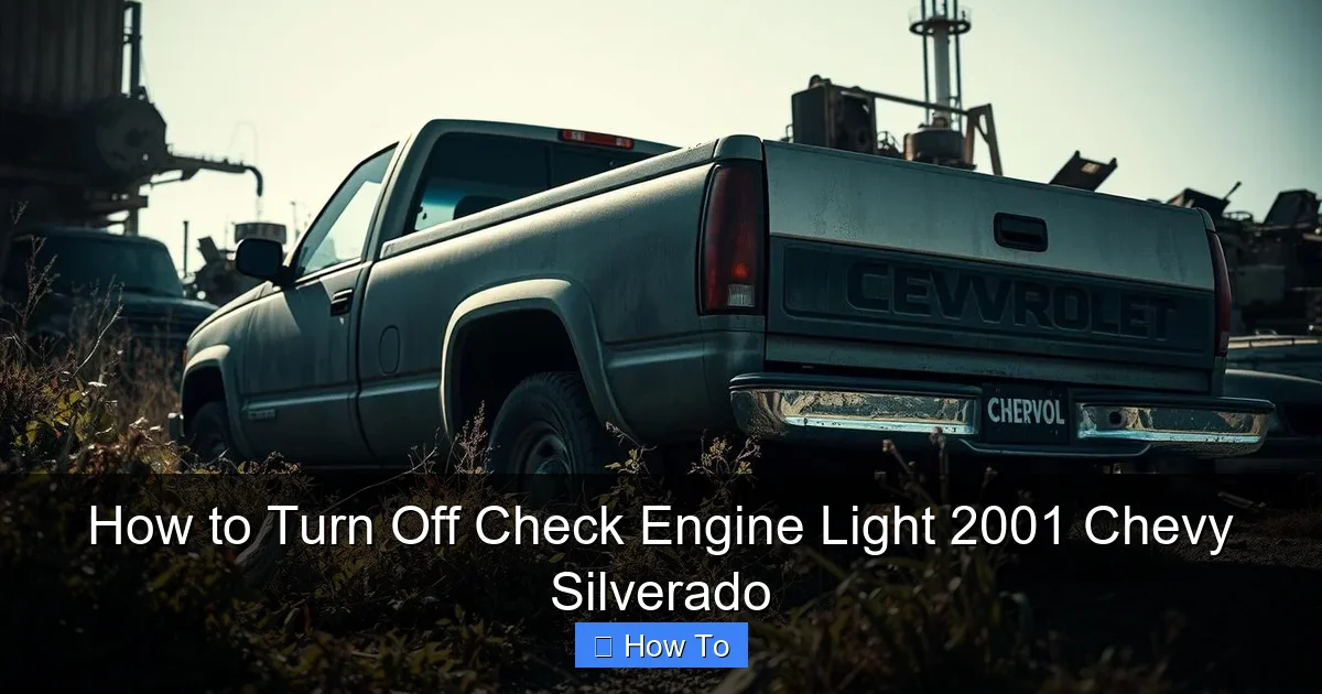 How to Turn Off Check Engine Light 2001 Chevy Silverado