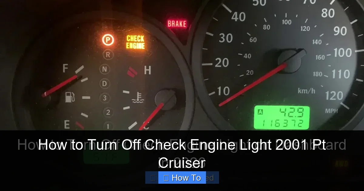 How to Turn Off Check Engine Light 2001 Pt Cruiser