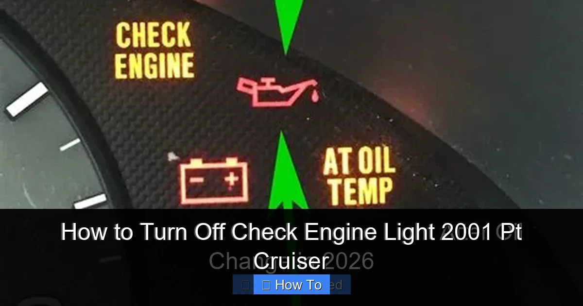 How to Turn Off Check Engine Light 2001 Pt Cruiser