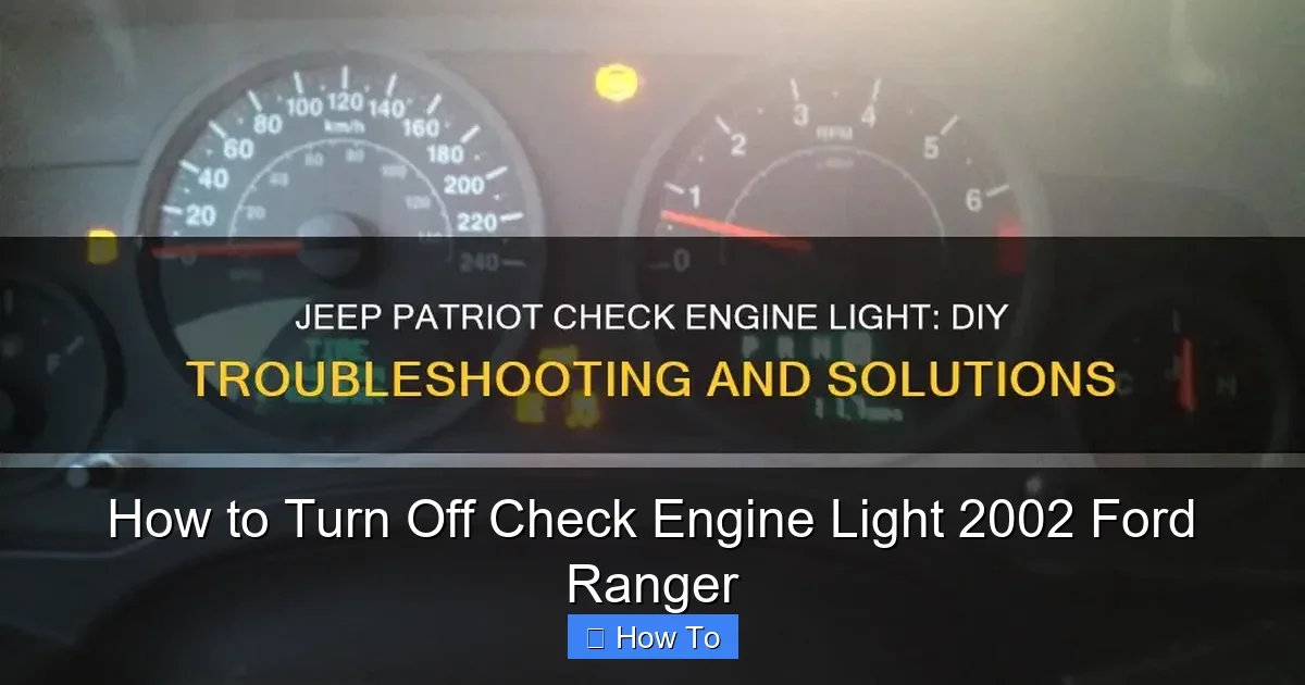How to Turn Off Check Engine Light 2002 Ford Ranger
