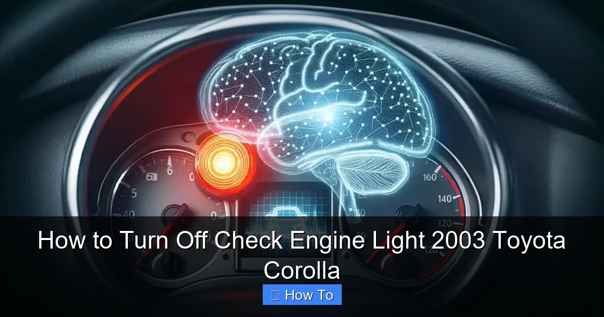 How to Turn Off Check Engine Light 2003 Toyota Corolla