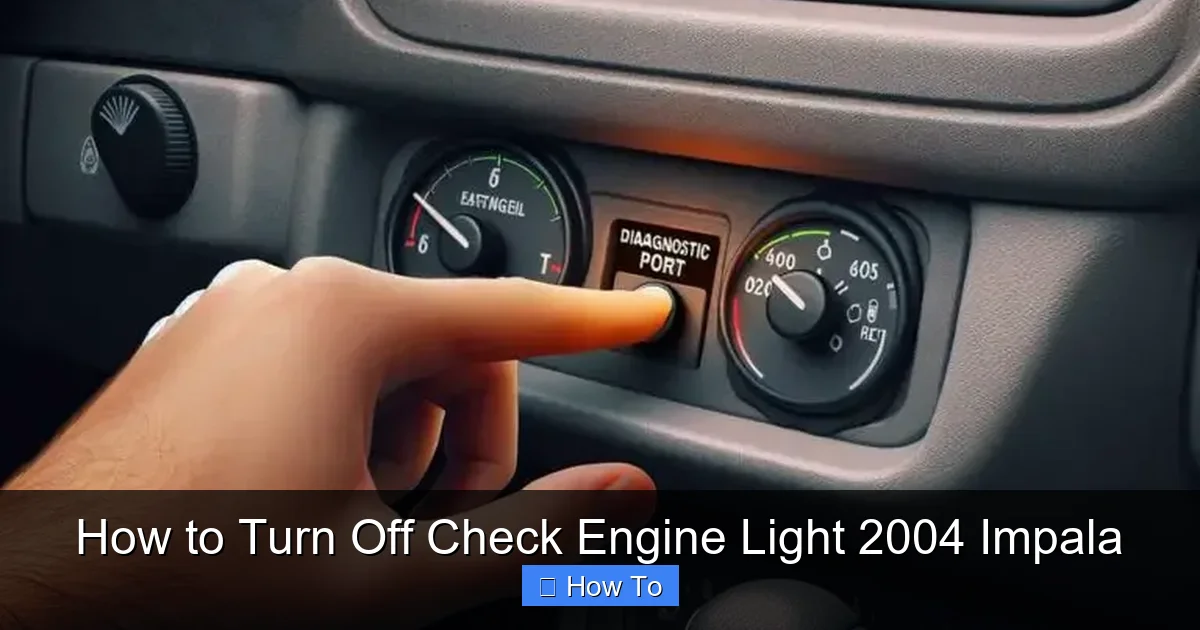 How to Turn Off Check Engine Light 2004 Impala