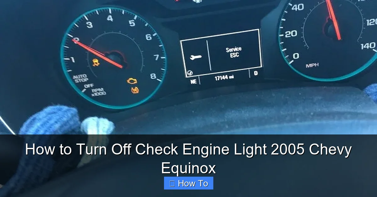 How to Turn Off Check Engine Light 2005 Chevy Equinox