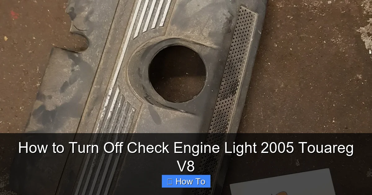 How to Turn Off Check Engine Light 2005 Touareg V8