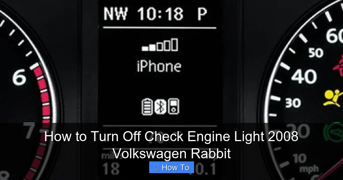How to Turn Off Check Engine Light 2008 Volkswagen Rabbit