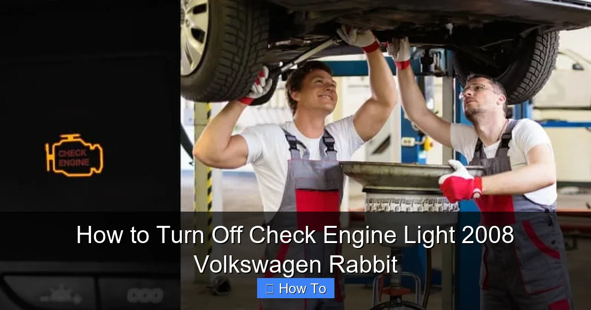 How to Turn Off Check Engine Light 2008 Volkswagen Rabbit