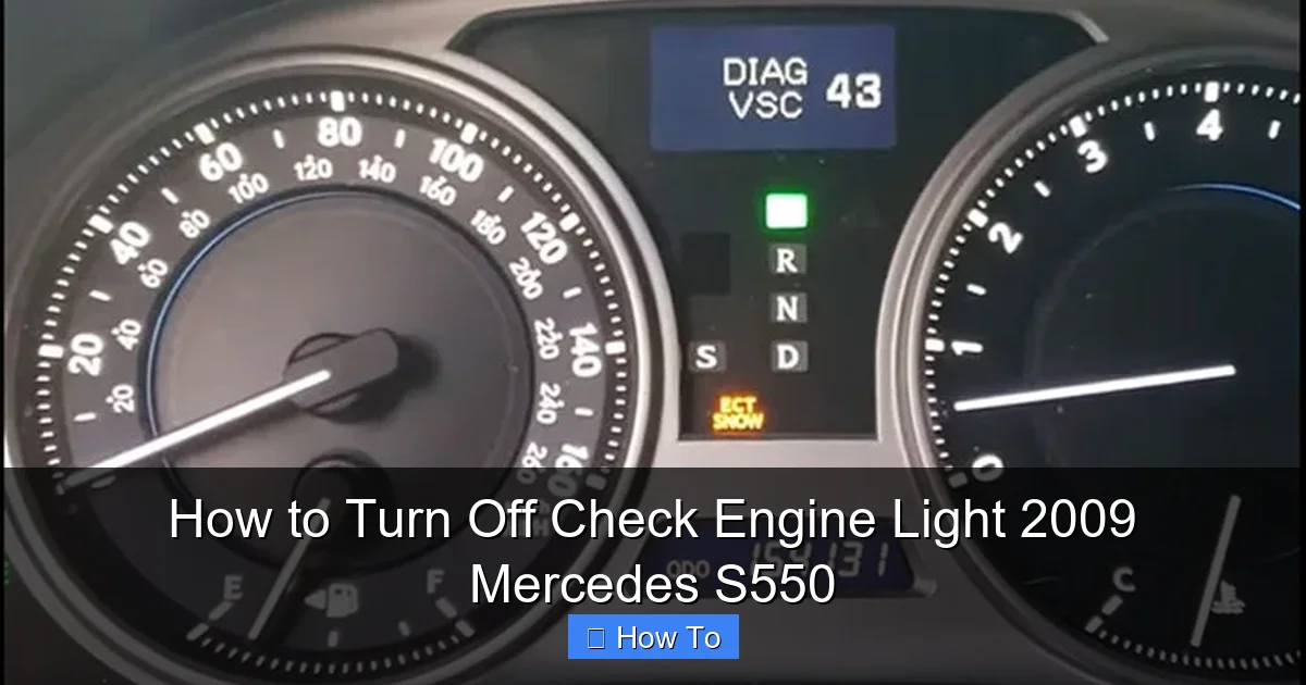 How to Turn Off Check Engine Light 2009 Mercedes S550