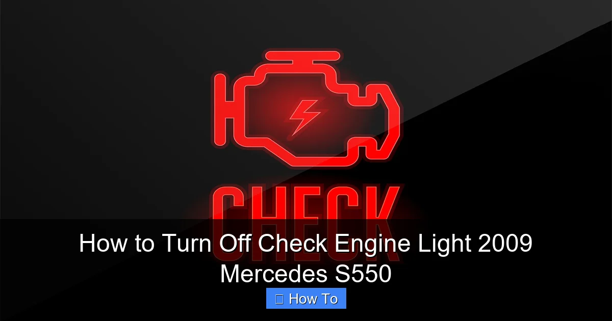 How to Turn Off Check Engine Light 2009 Mercedes S550