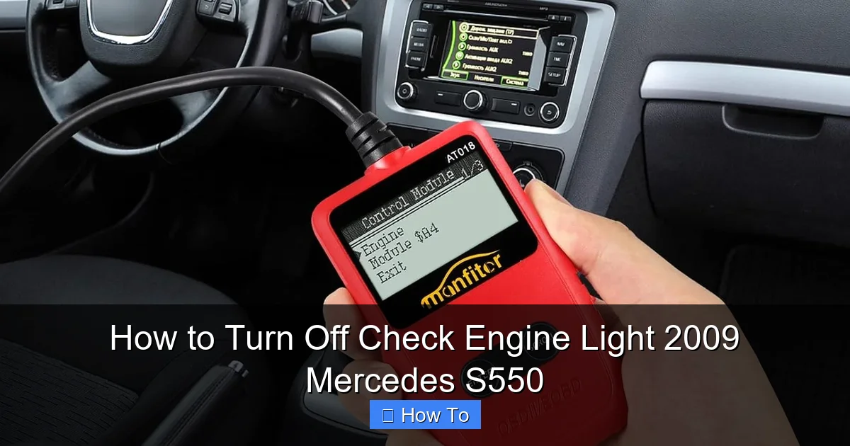 How to Turn Off Check Engine Light 2009 Mercedes S550