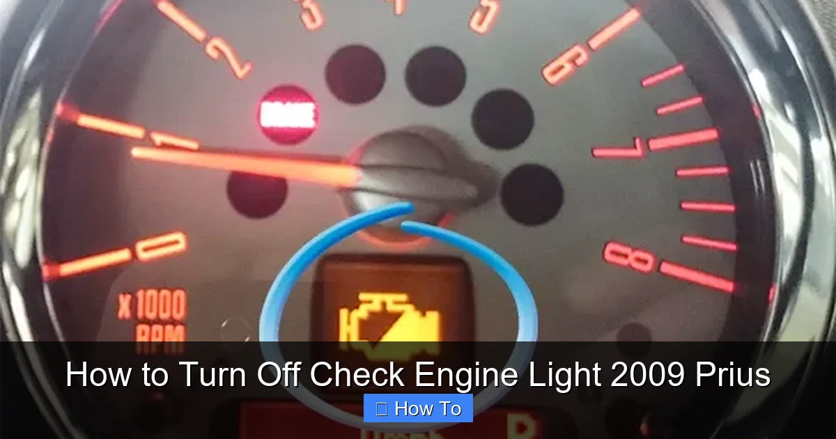 How to Turn Off Check Engine Light 2009 Prius