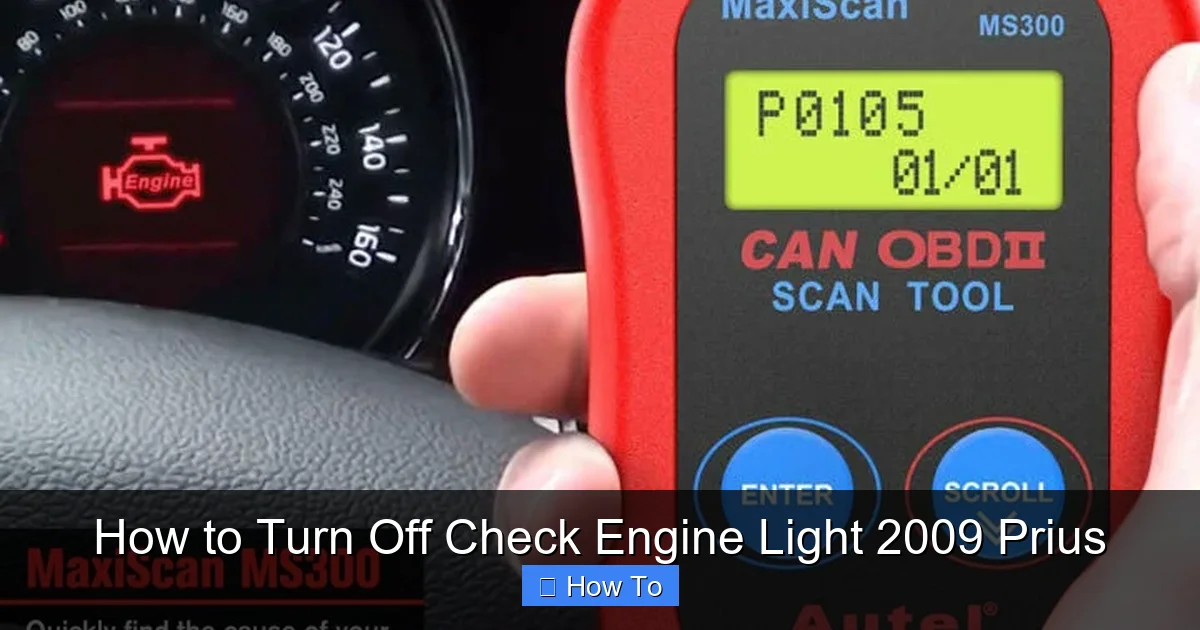 How to Turn Off Check Engine Light 2009 Prius