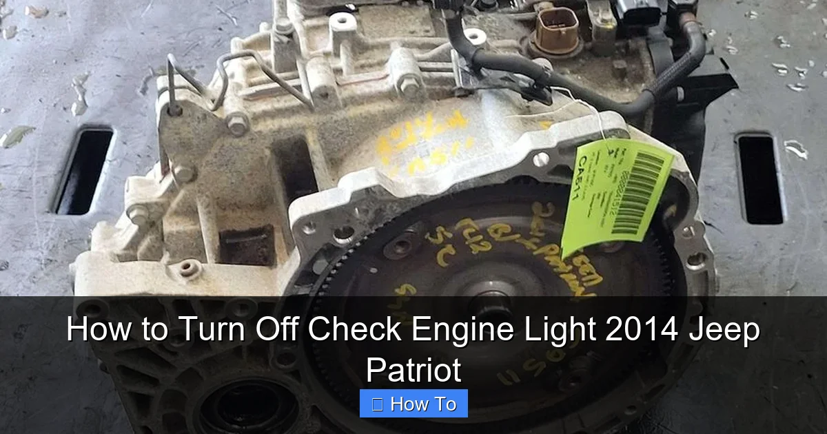 How to Turn Off Check Engine Light 2014 Jeep Patriot