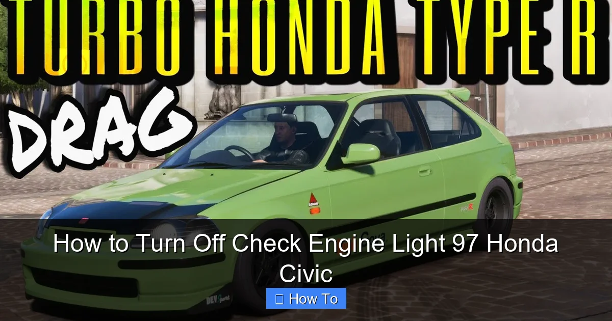 How to Turn Off Check Engine Light 97 Honda Civic