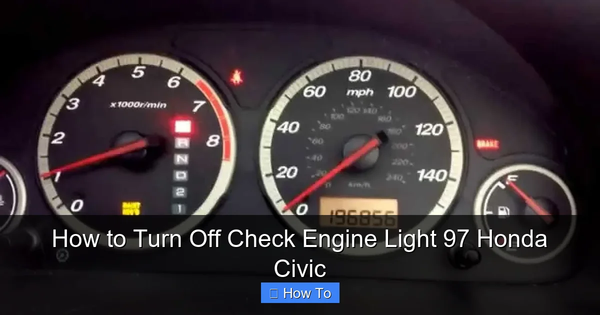 How to Turn Off Check Engine Light 97 Honda Civic