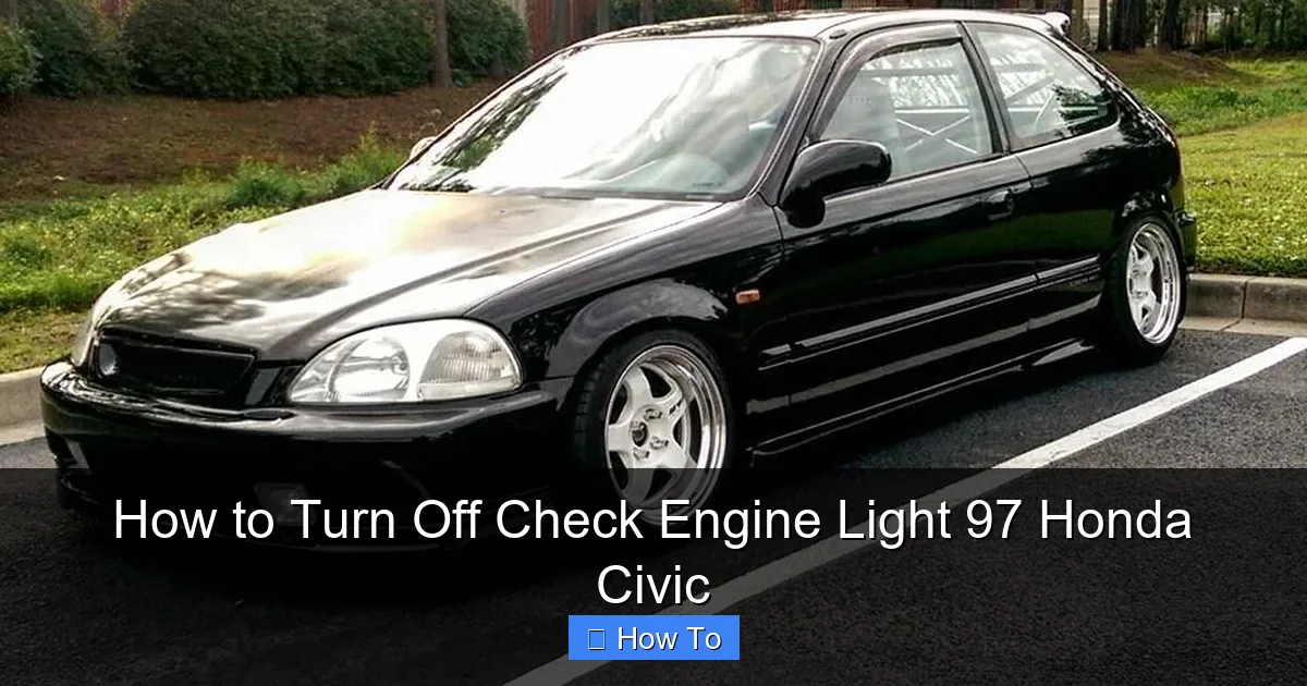 How to Turn Off Check Engine Light 97 Honda Civic
