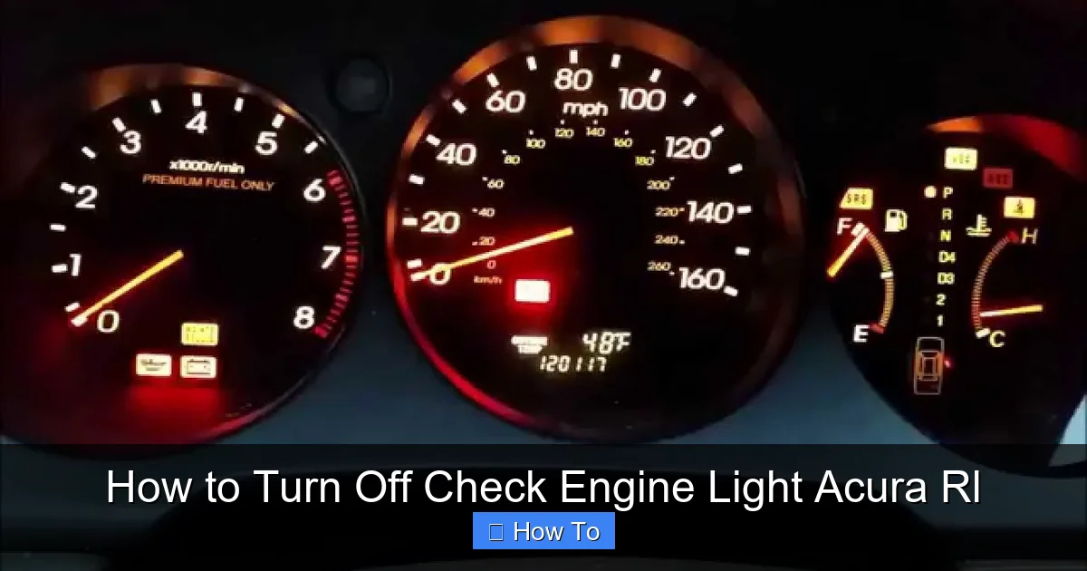 How to Turn Off Check Engine Light Acura Rl