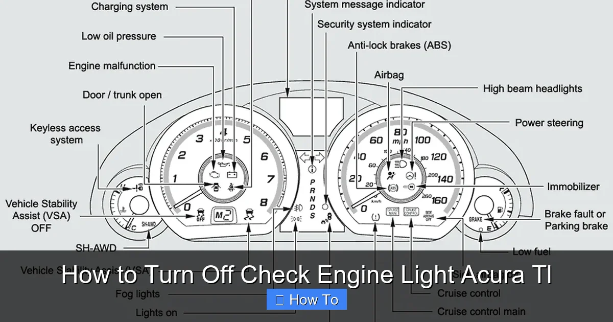 How to Turn Off Check Engine Light Acura Tl