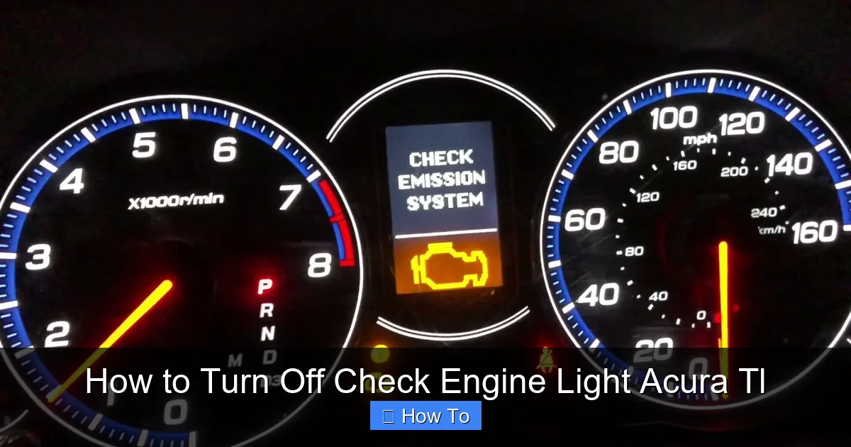 How to Turn Off Check Engine Light Acura Tl