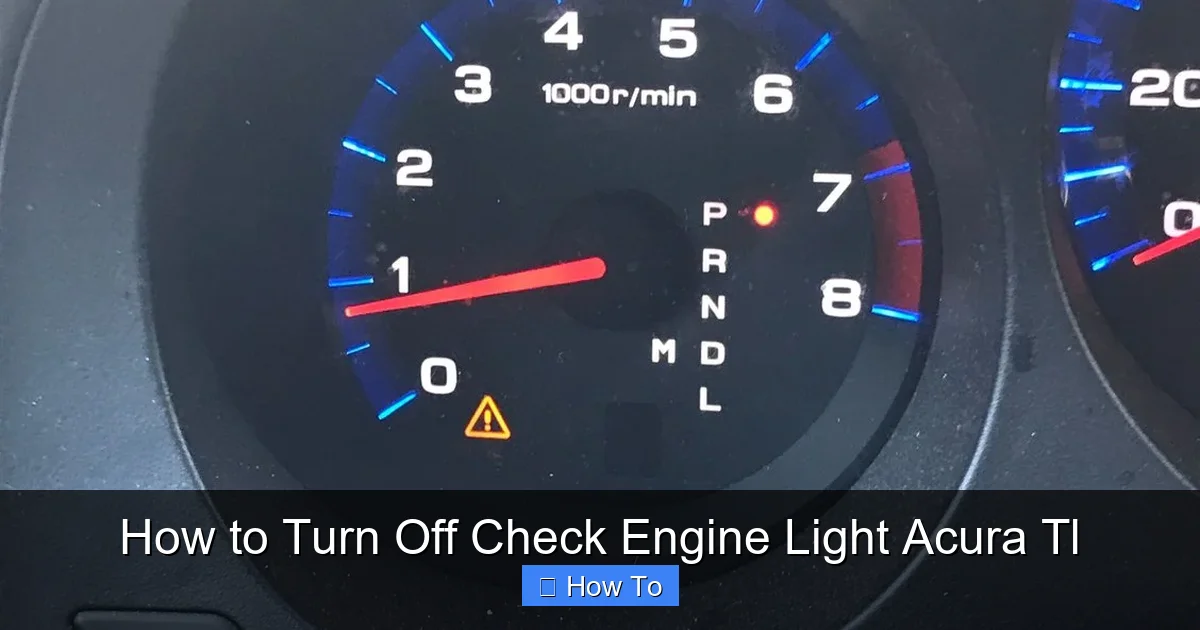 How to Turn Off Check Engine Light Acura Tl