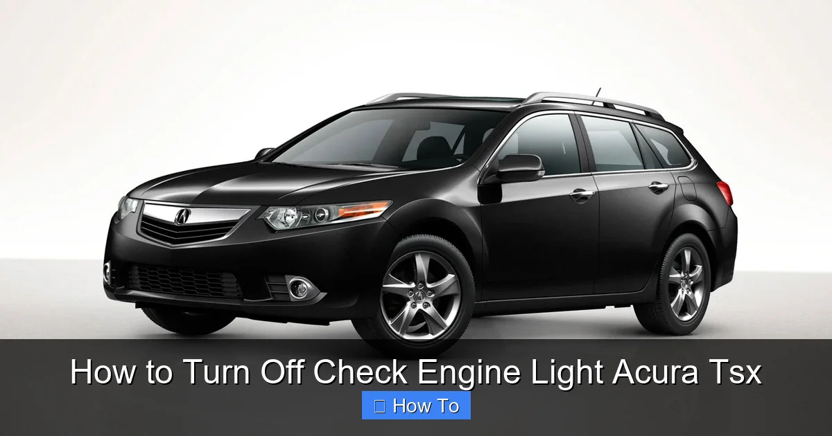 How to Turn Off Check Engine Light Acura Tsx