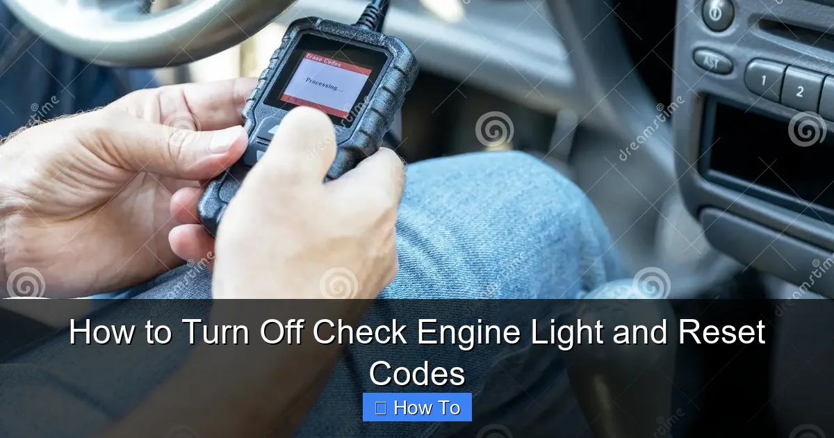 How to Turn Off Check Engine Light and Reset Codes