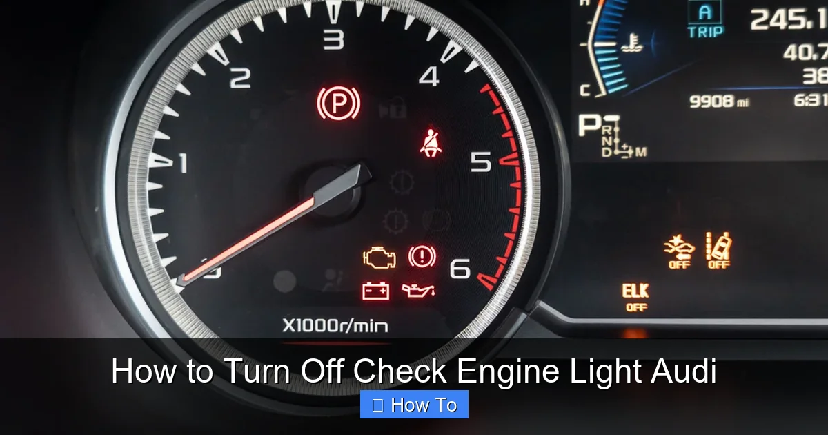How to Turn Off Check Engine Light Audi