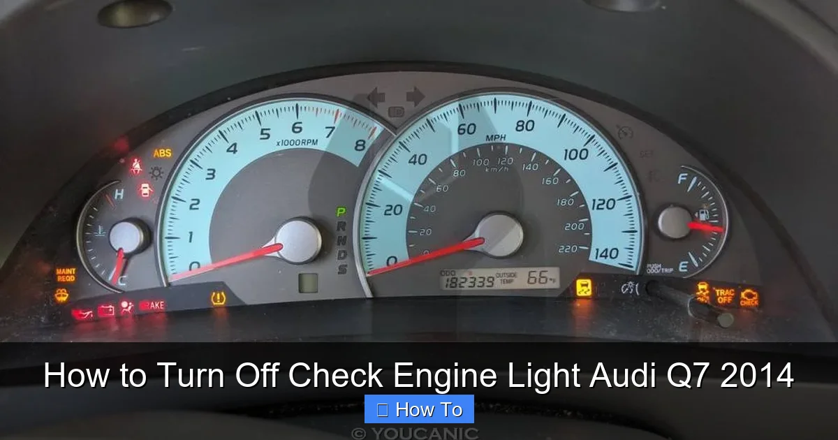 How to Turn Off Check Engine Light Audi Q7 2014