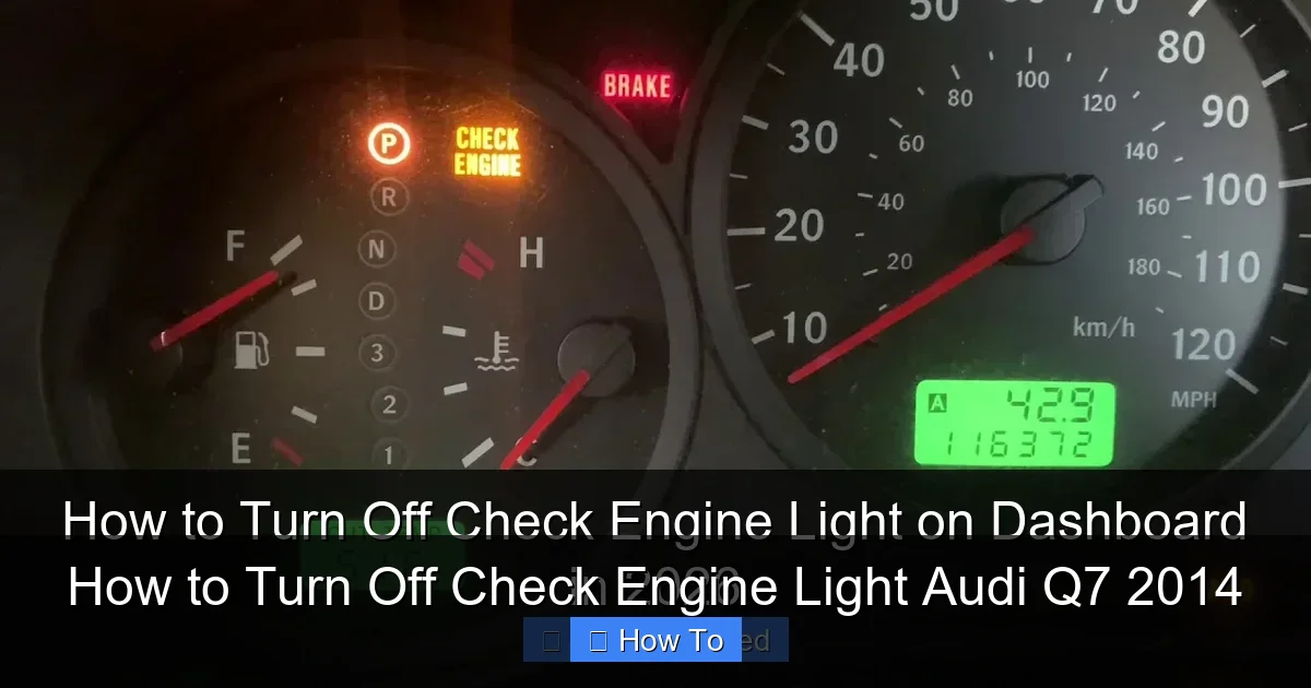 How to Turn Off Check Engine Light Audi Q7 2014