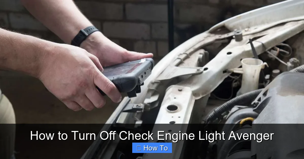 How to Turn Off Check Engine Light Avenger