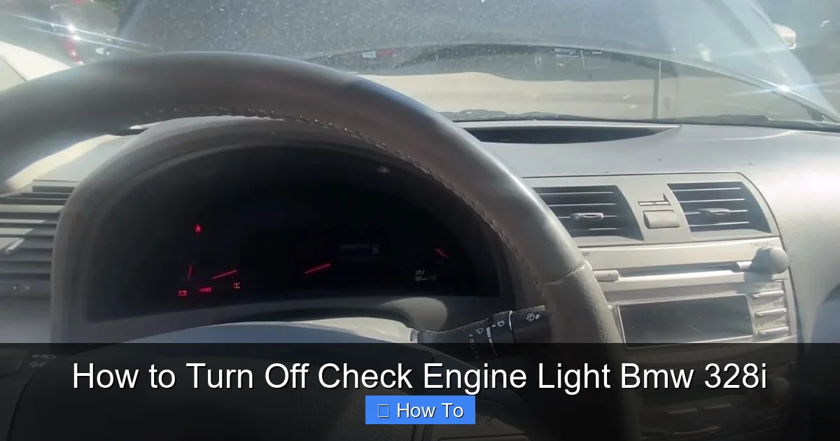 How to Turn Off Check Engine Light Bmw 328i