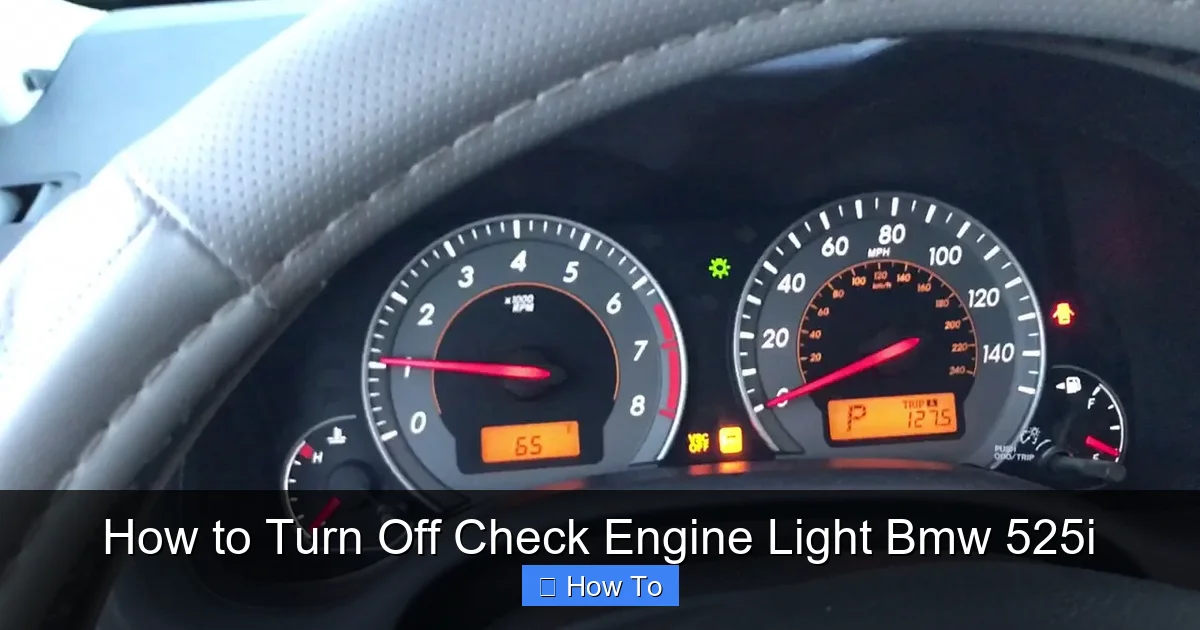 How to Turn Off Check Engine Light Bmw 525i