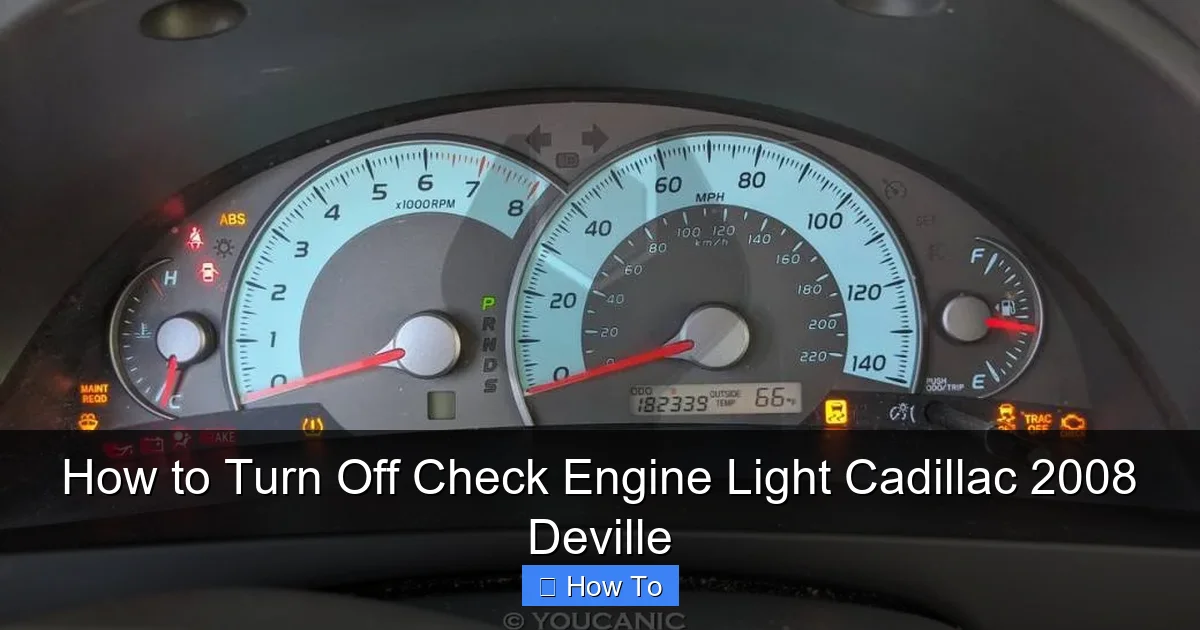 How to Turn Off Check Engine Light Cadillac 2008 Deville