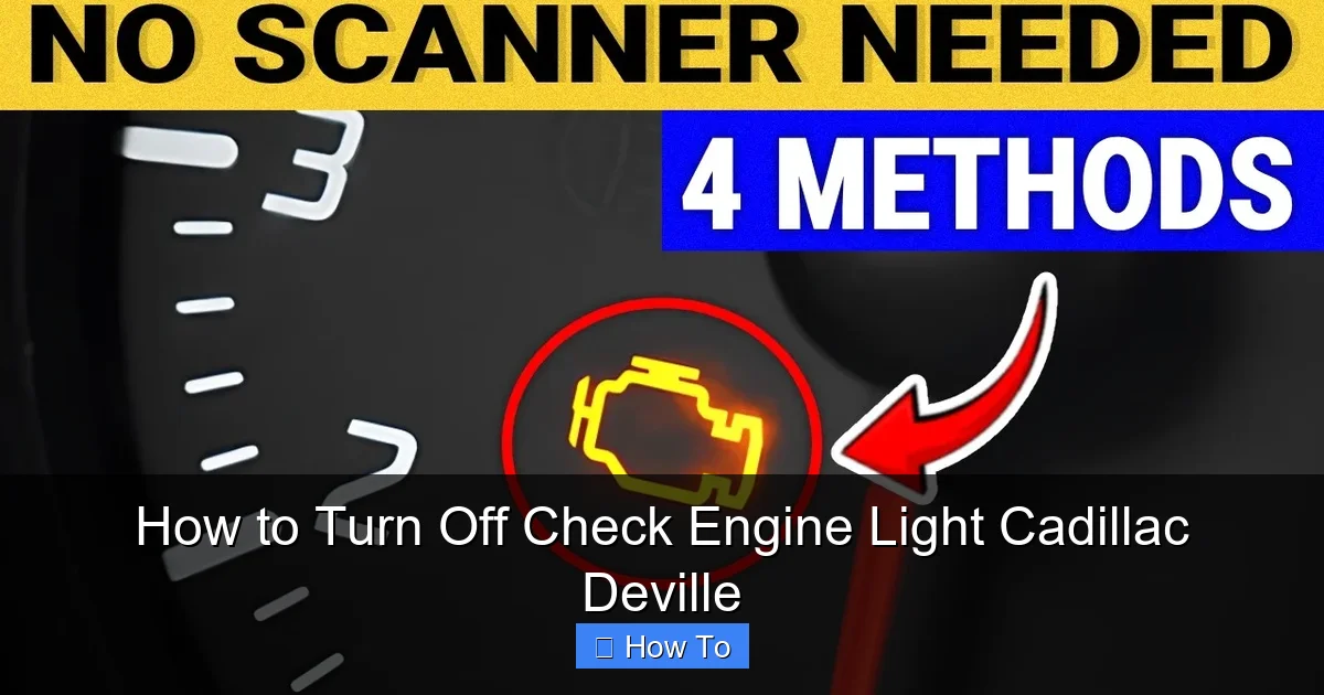 How to Turn Off Check Engine Light Cadillac Deville