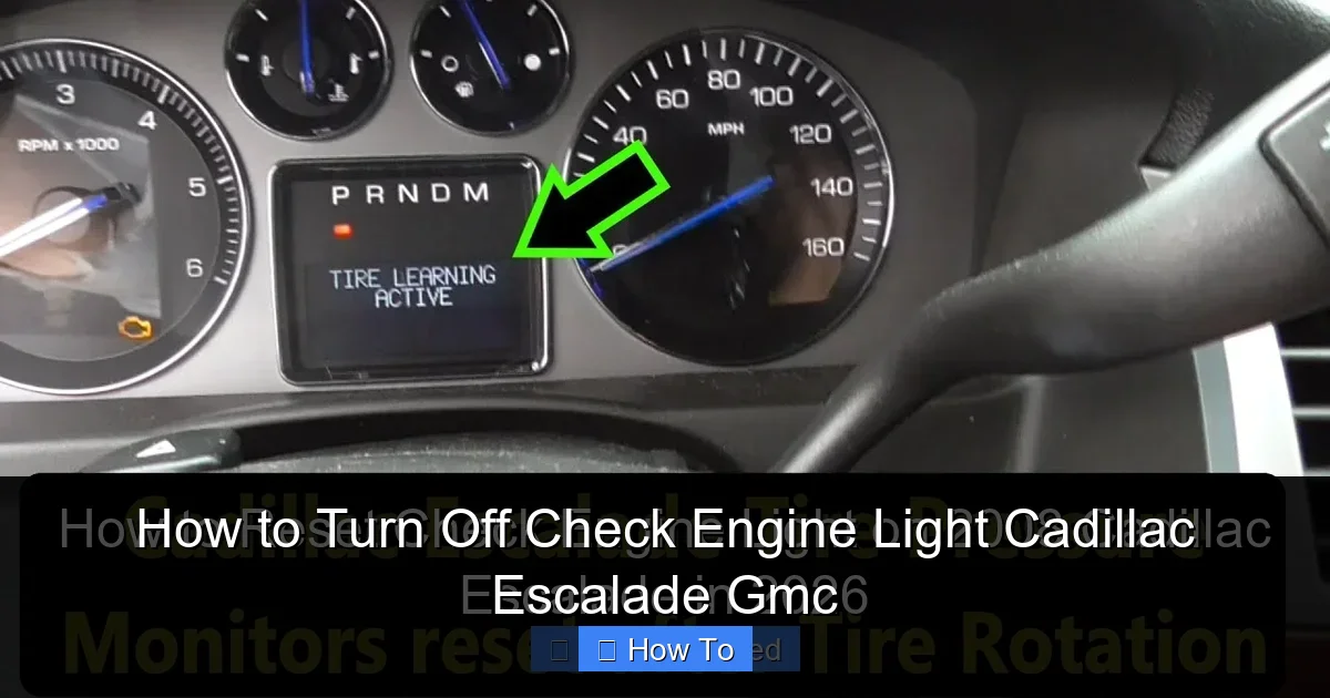 How to Turn Off Check Engine Light Cadillac Escalade Gmc