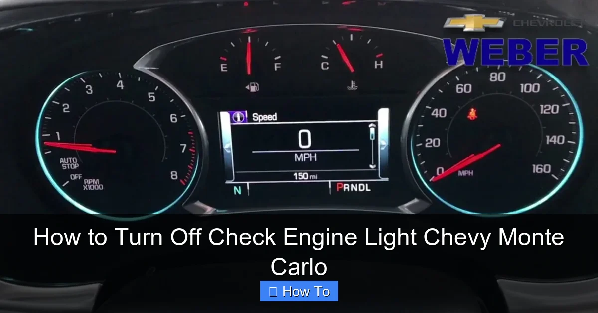 How to Turn Off Check Engine Light Chevy Monte Carlo