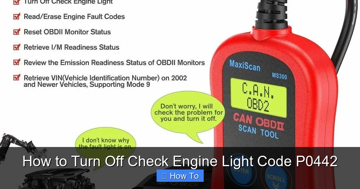 How to Turn Off Check Engine Light Code P0442
