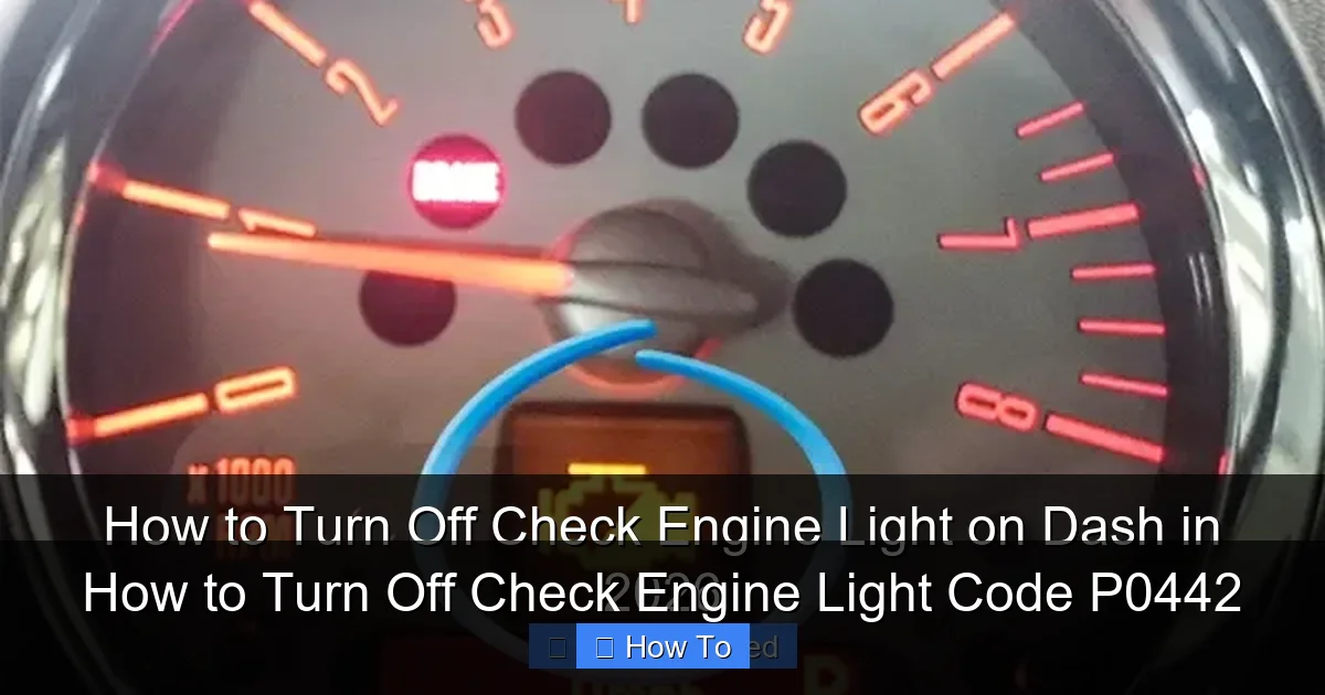 How to Turn Off Check Engine Light Code P0442