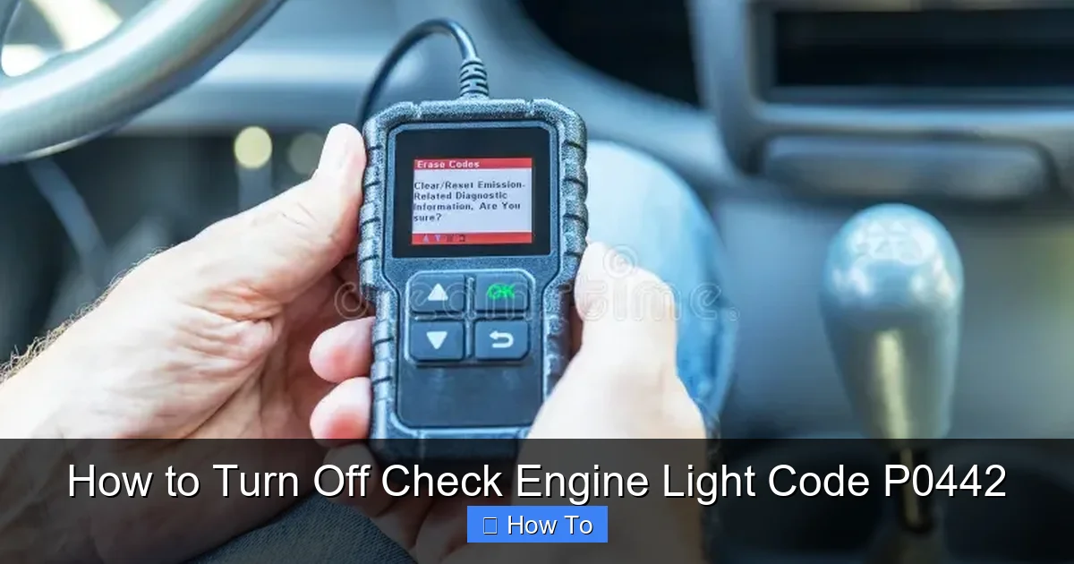 How to Turn Off Check Engine Light Code P0442